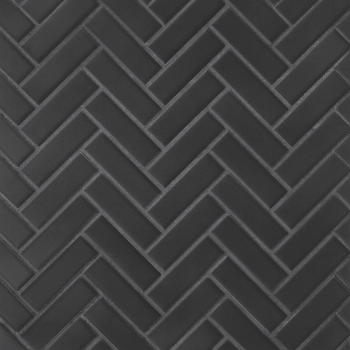 Le Cafe- 1x3 Herringbone Mosaic Black Matte