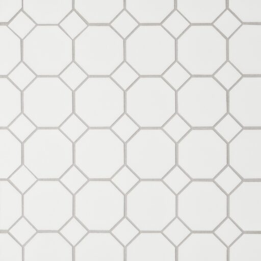Le Cafe -Octagon Mosaic White Matte