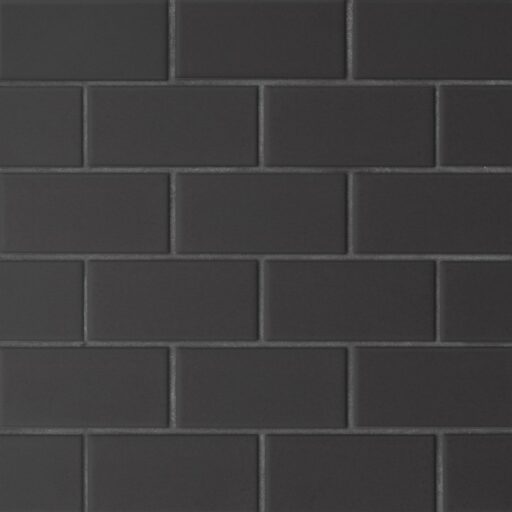 Le Cafe- 2x4 Off Set Mesh Mount Mosaic Black Matte
