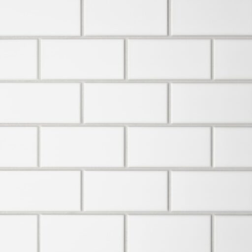 Le Cafe- 2x4 Off Set Mesh Mount Mosaic White Matte