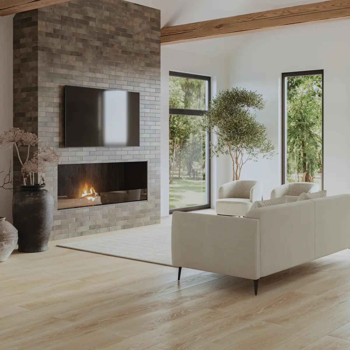 Timberline 10" x 72" Honed Porcelain Wood-Look Field Tile in Oak - Image 3