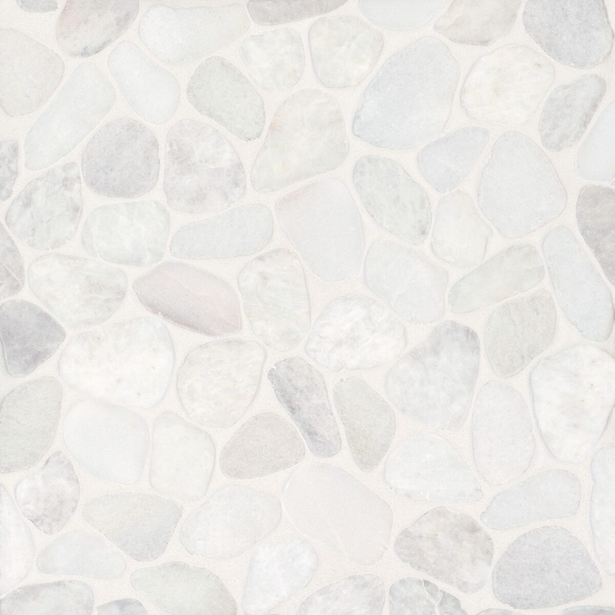 Waterbrook Medium Sliced Pebble Mosaic in Thassos