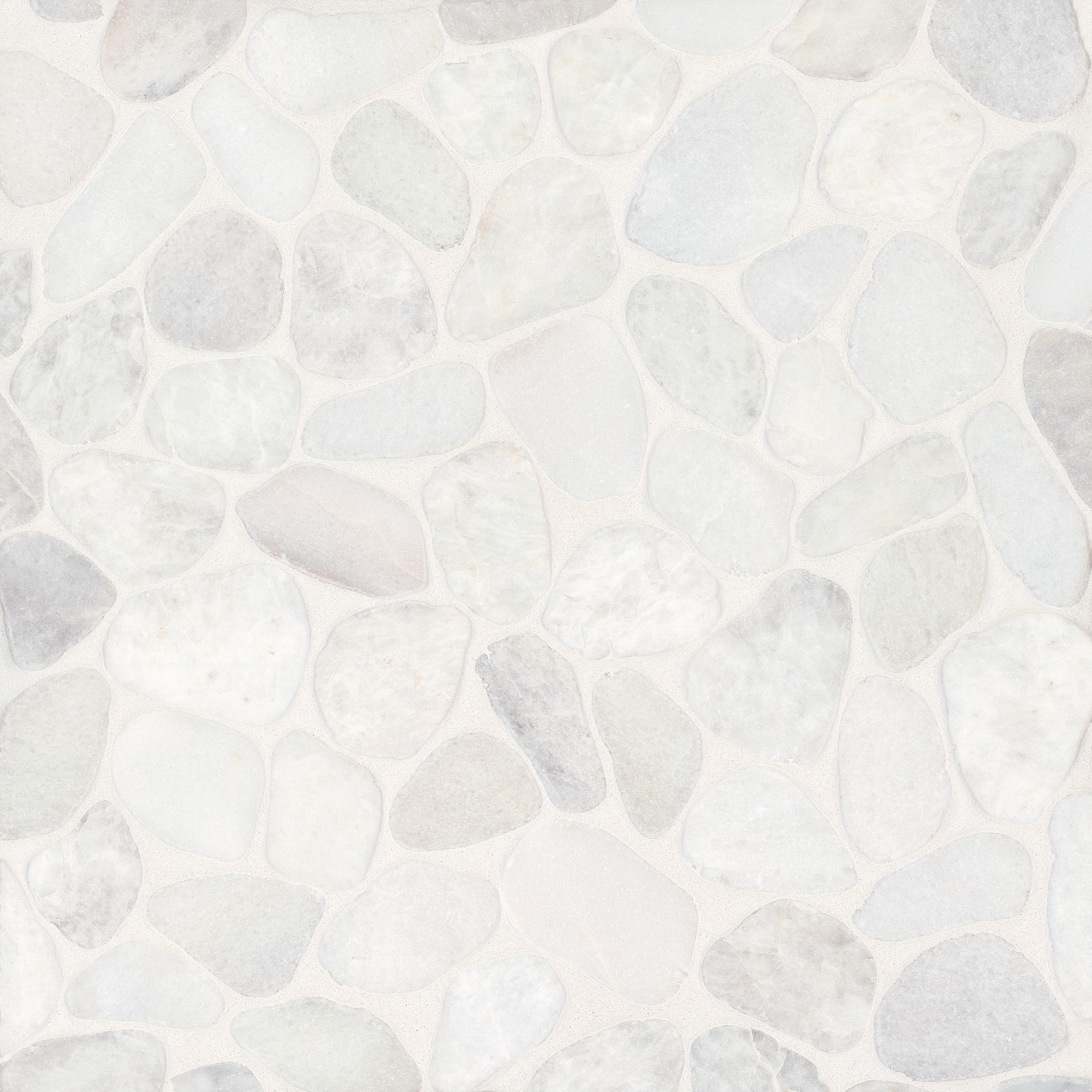 Waterbrook Medium Sliced Pebble Mosaic in Thassos