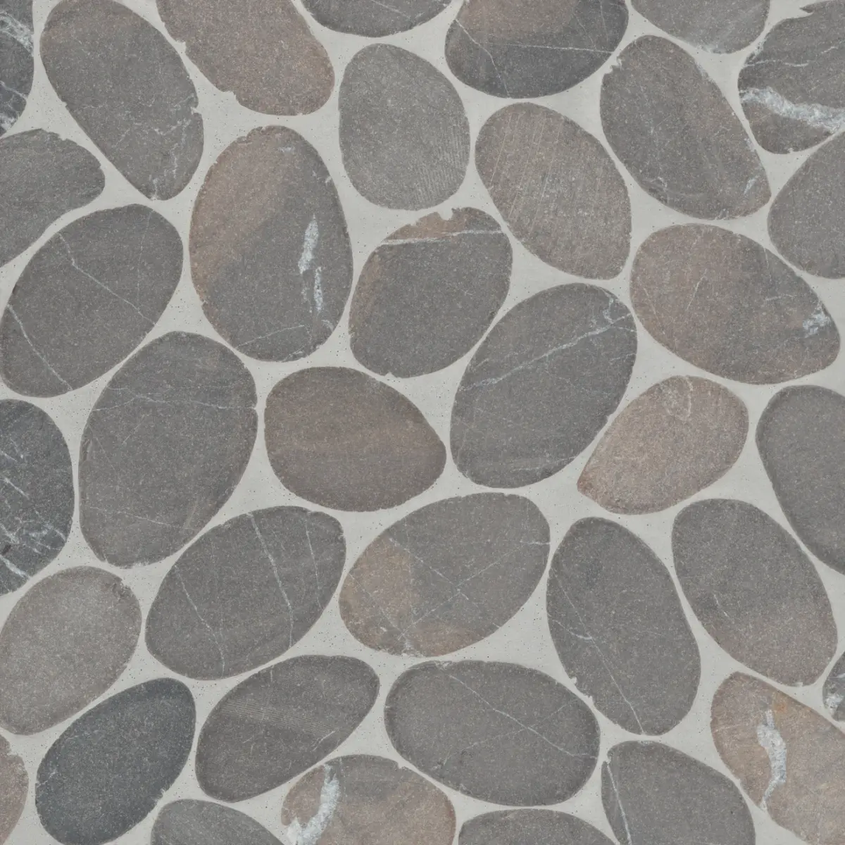 Waterbrook Jumbo Sliced Pebble Mosaic in Dark Grey