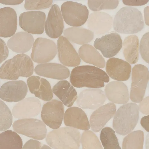 Waterbrook Jumbo Sliced Pebble Mosaic in Tan