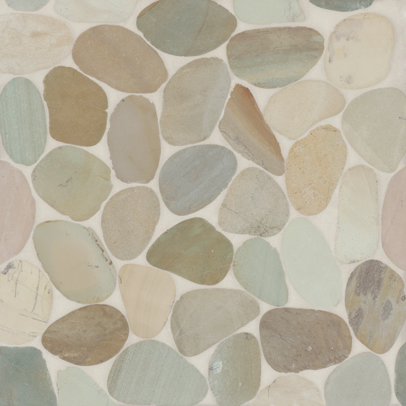 Waterbrook Jumbo Sliced Pebble Mosaic in Golden