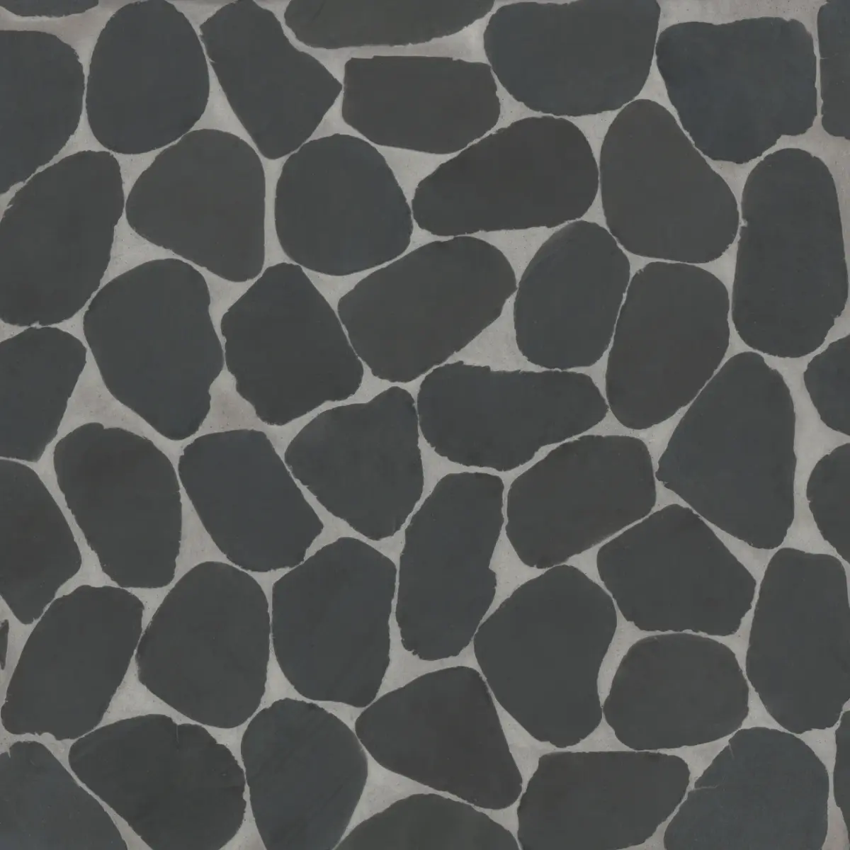 Waterbrook Jumbo Sliced Pebble Mosaic in Super Black