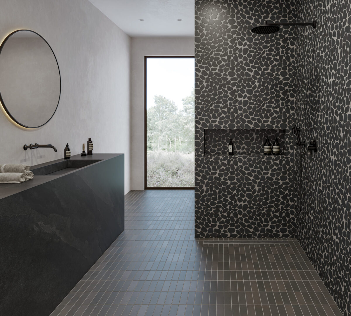 Celine 2x6 Field Tile Black Matte - Image 2