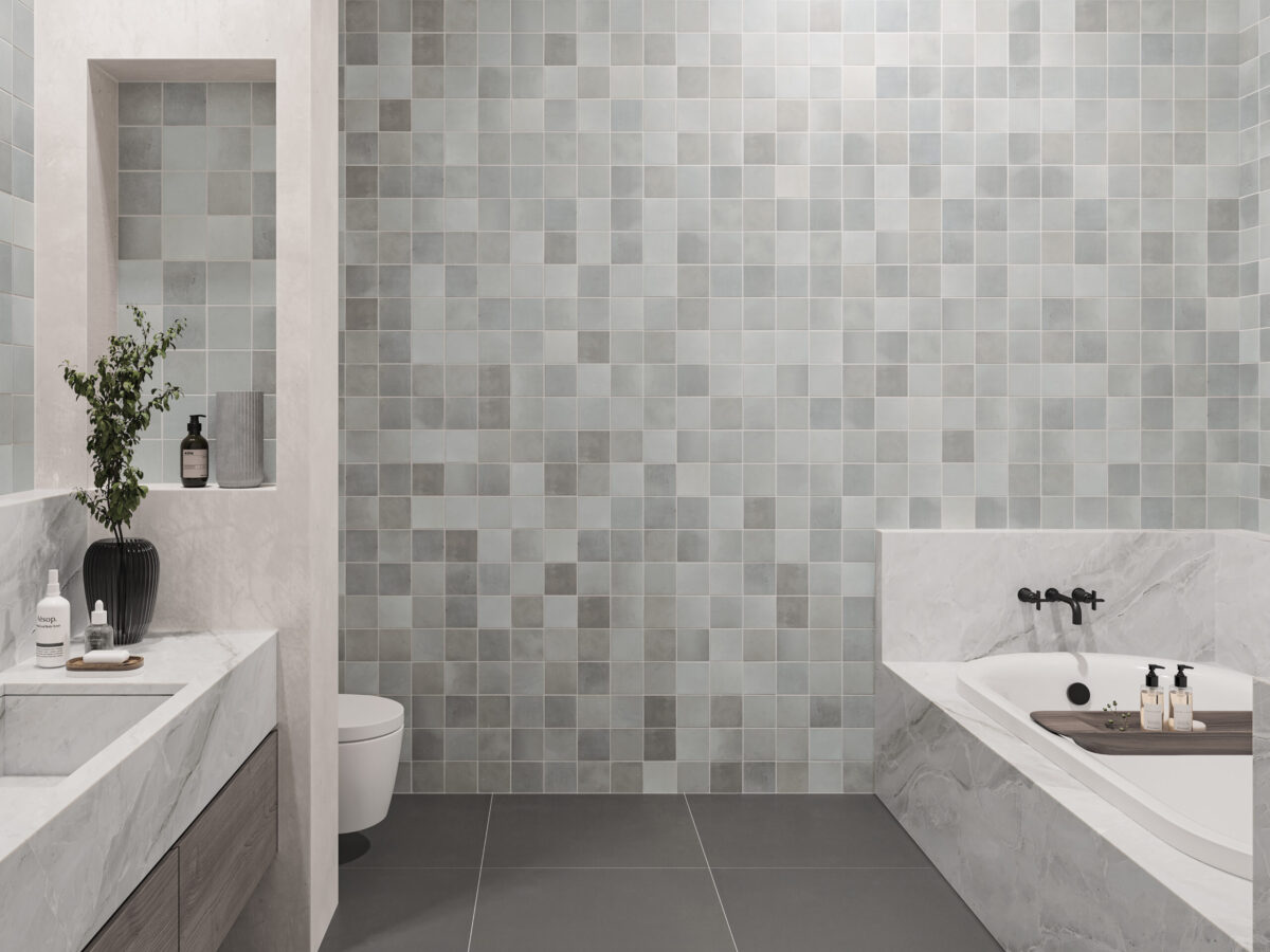 Celine 4x4 Field Tile Blue Matte - Image 2
