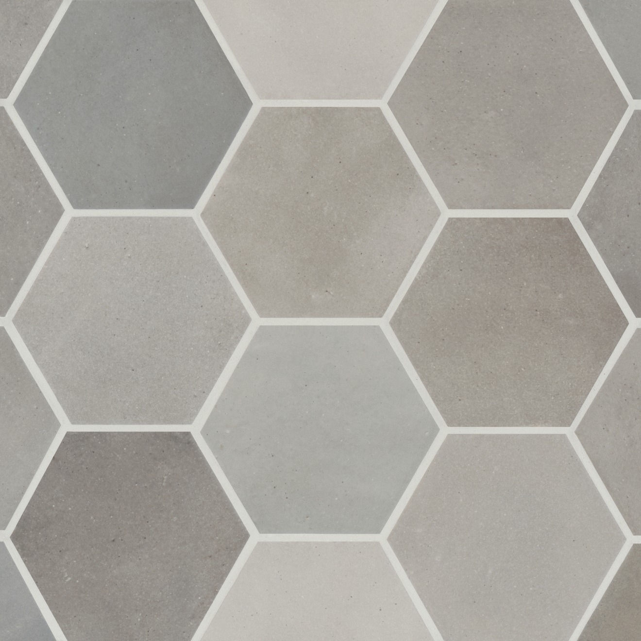 Celine Hexagon Field Tile Greige Matte