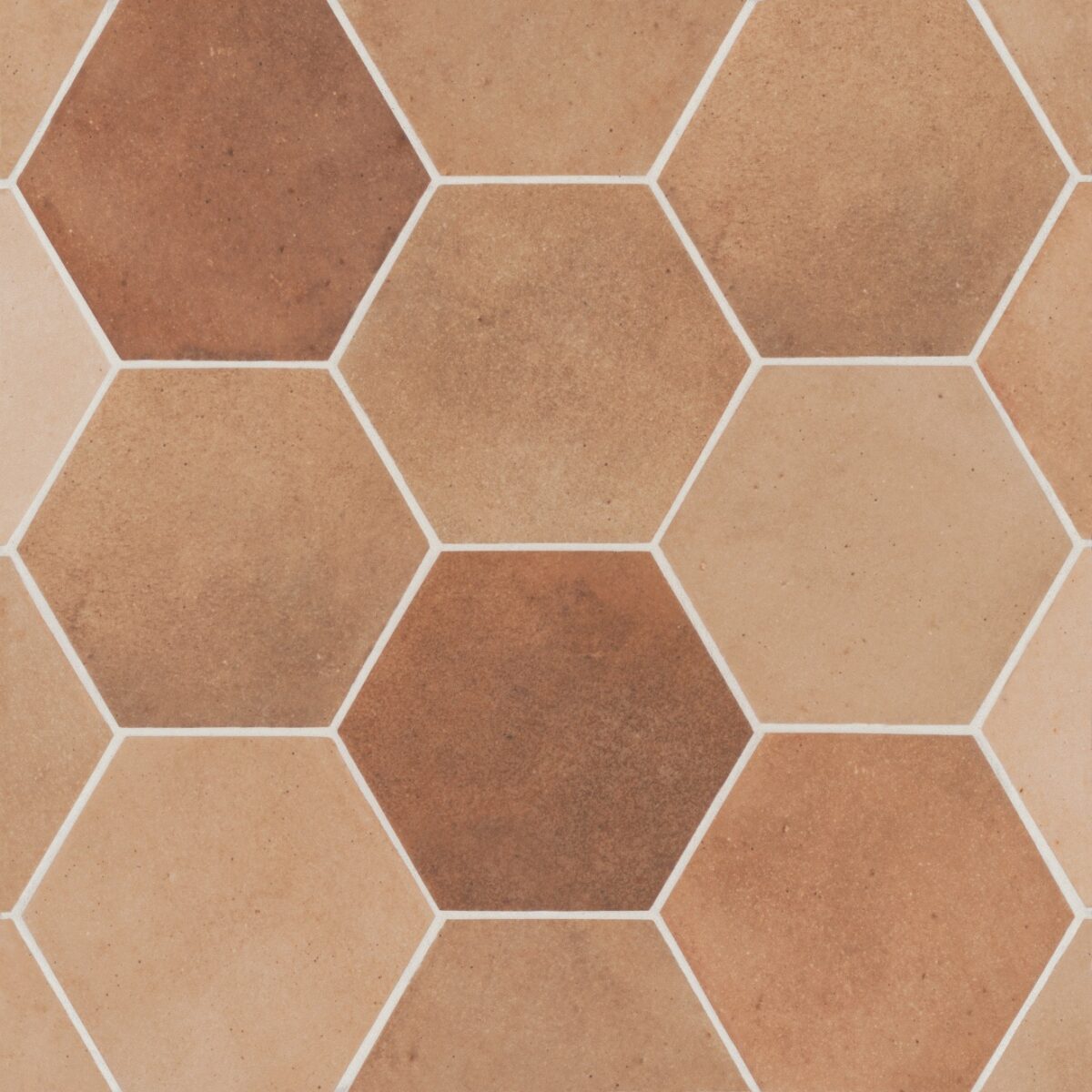 Celine Hexagon Field Tile Cotto Matte