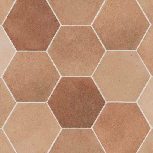 Celine Hexagon Field Tile Cotto Matte