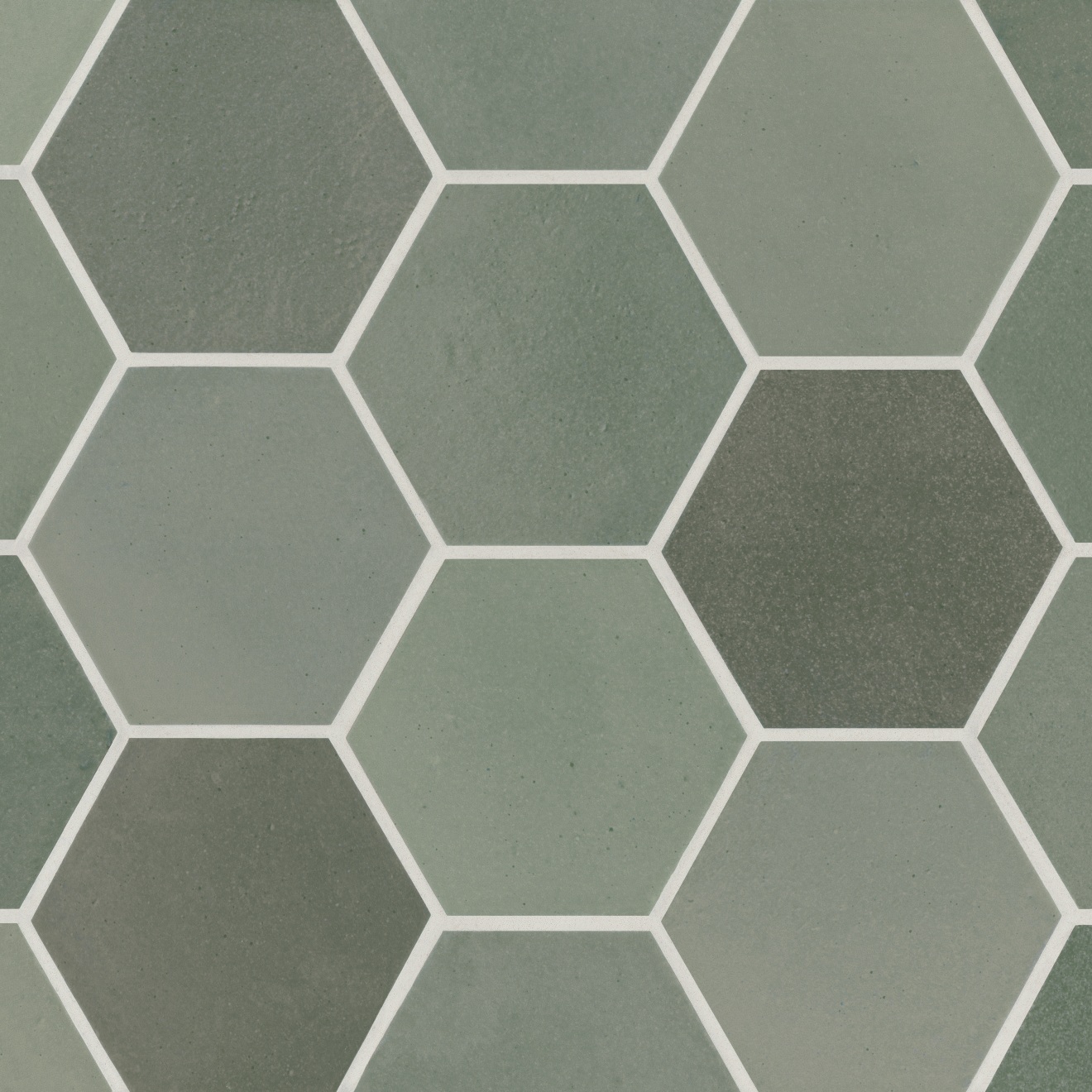 Celine Hexagon Field Tile Sage Matte