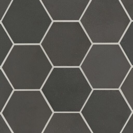 Celine Hexagon Field Tile Black Matte