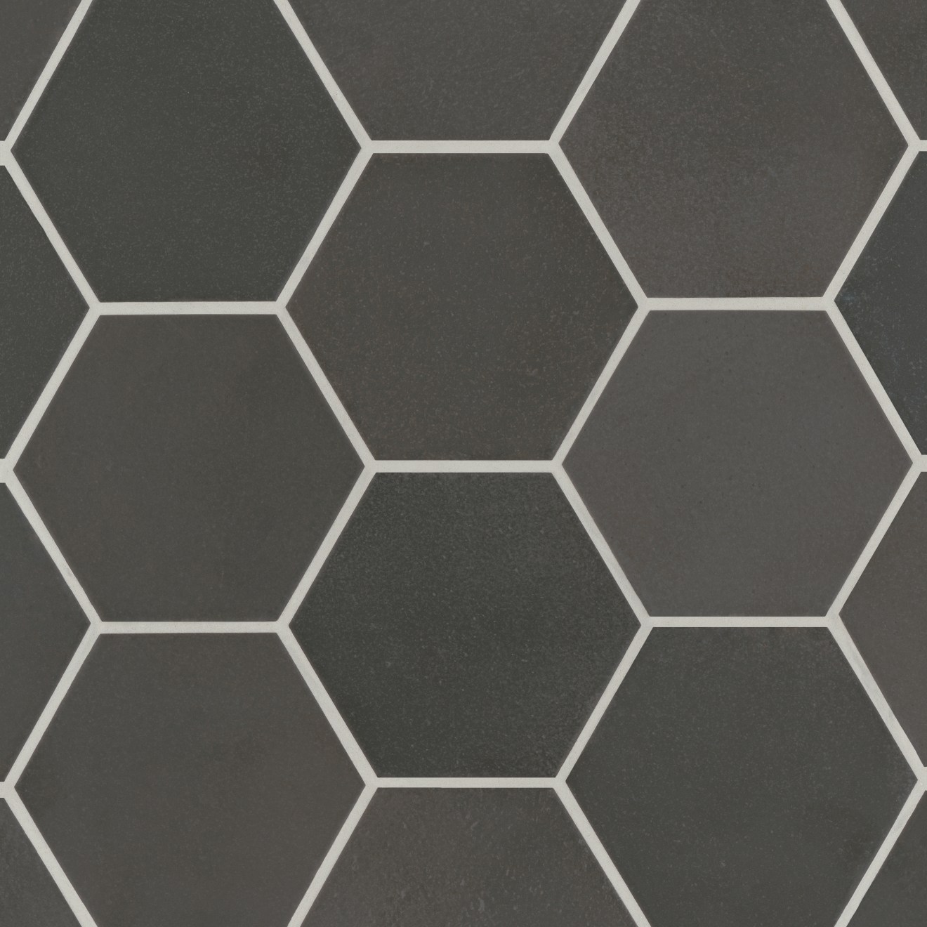 Celine Hexagon Field Tile Black Matte