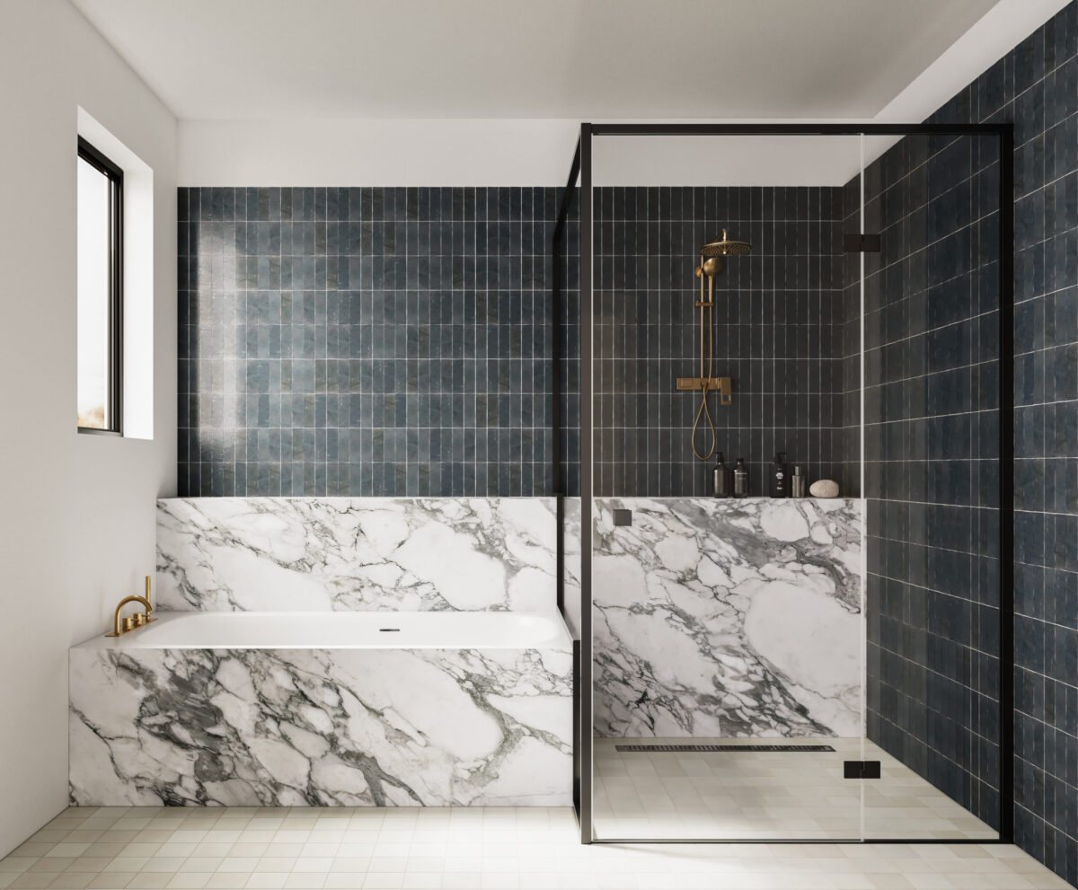 Zagora 2x6 Field Tile Charcoal Gloss - Image 2