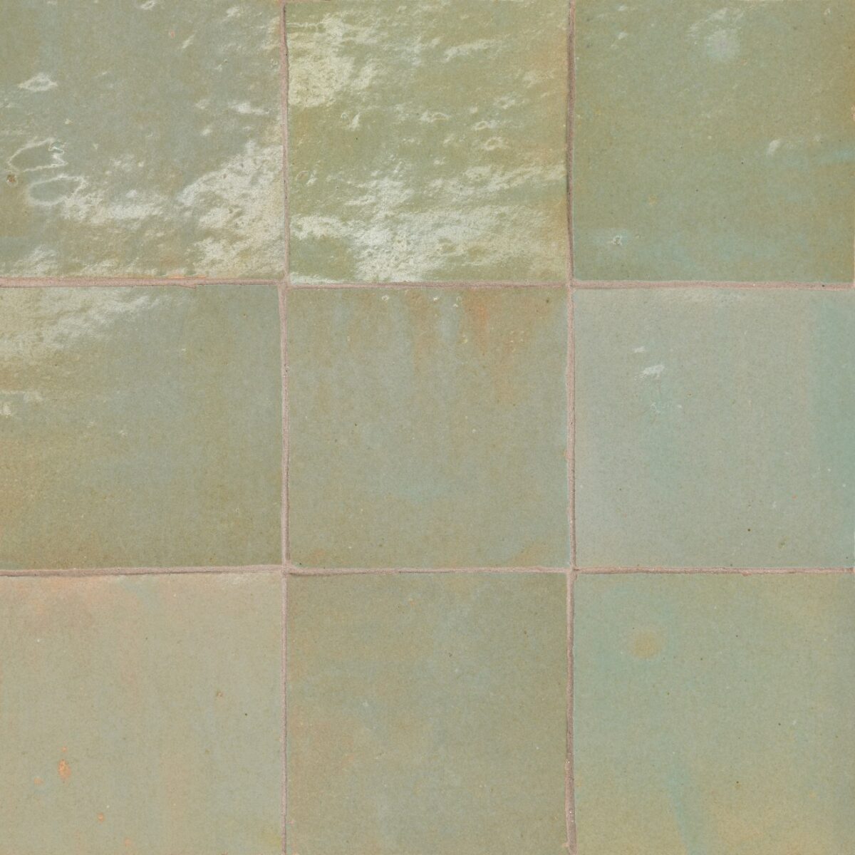 Zagora 4x4 Field Tile Vert Gris Gloss