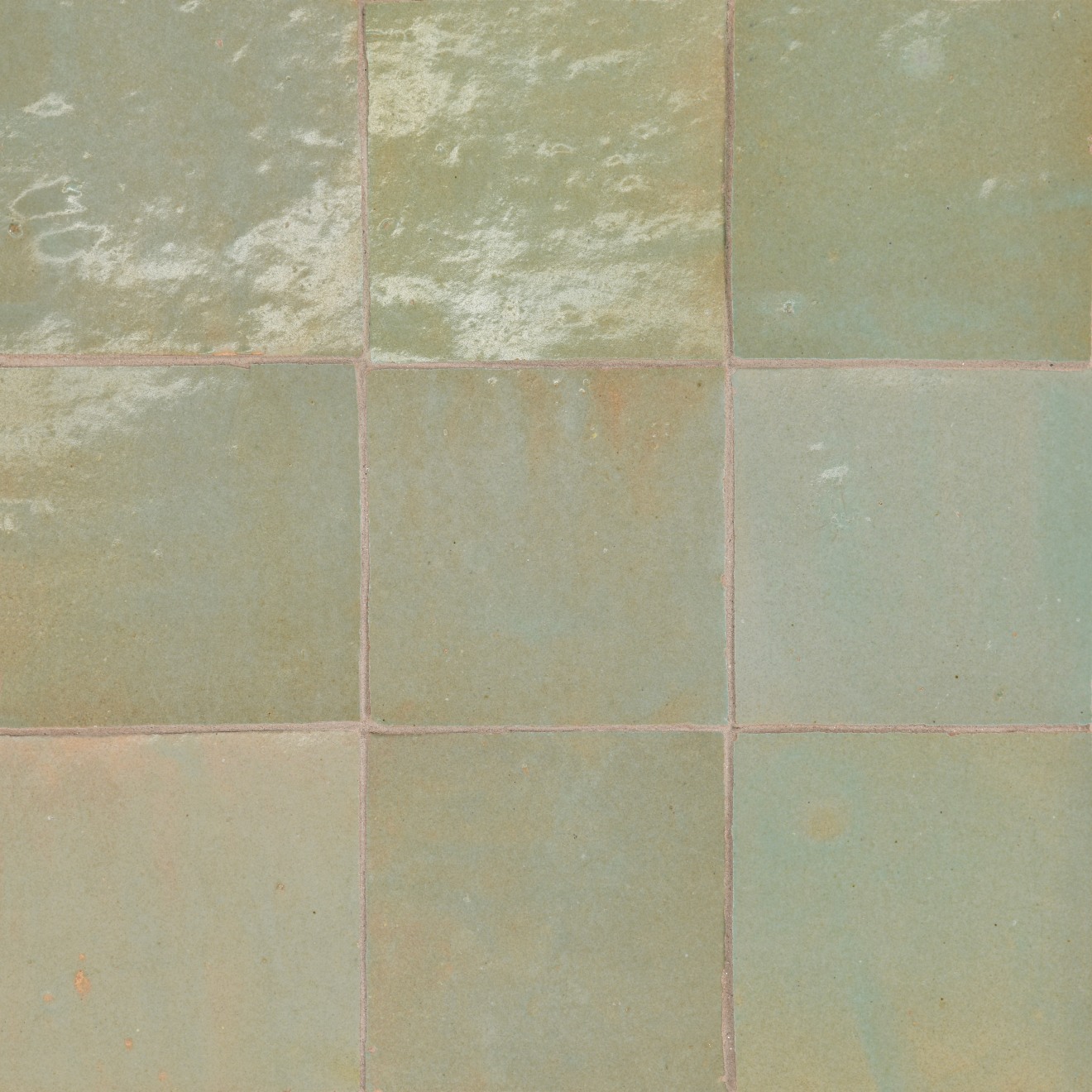 Zagora 4x4 Field Tile Vert Gris Gloss