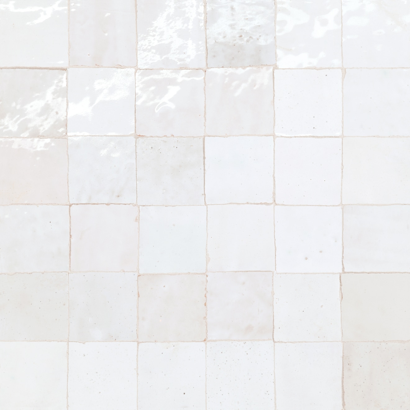 Zagora 2x2 Mosaic Neige Blanc Gloss