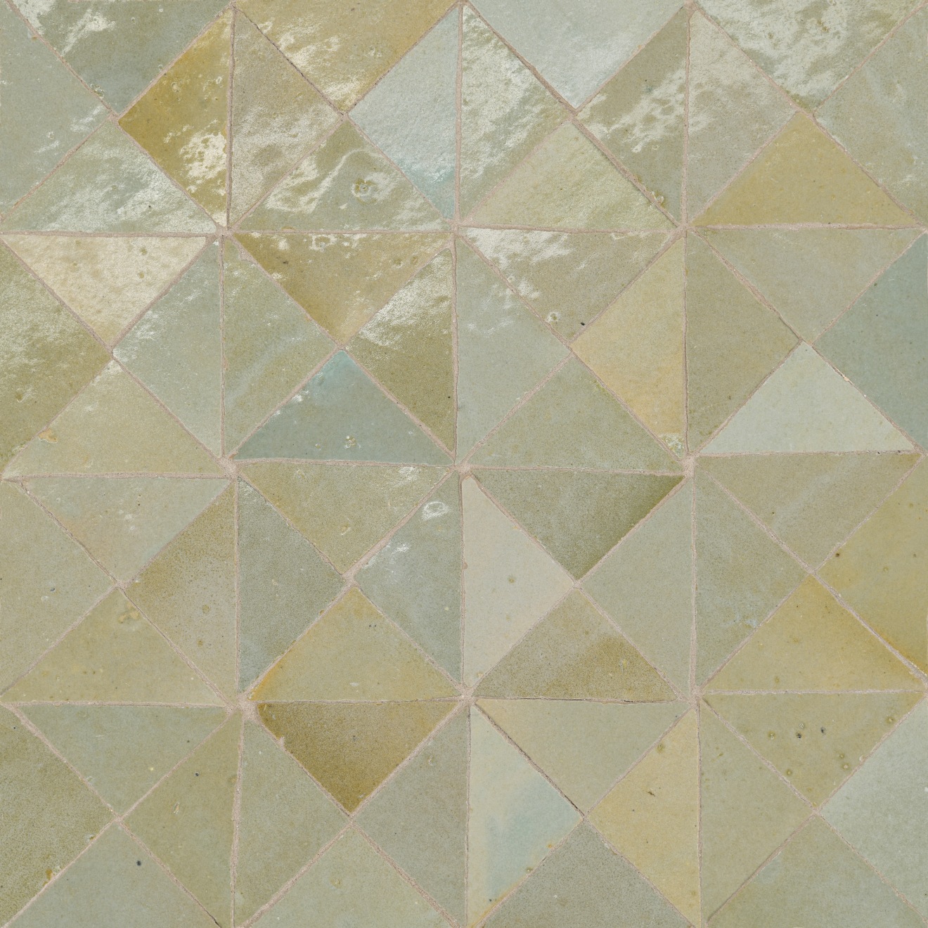 Zagora Triangle Mosaic Vert Gris Gloss
