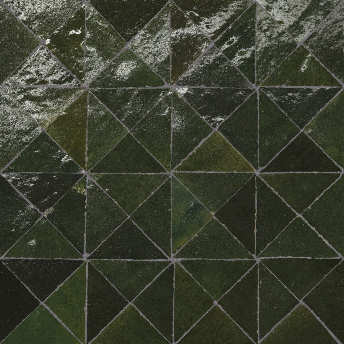 Zagora Triangle Mosaic Vert Mousse Gloss