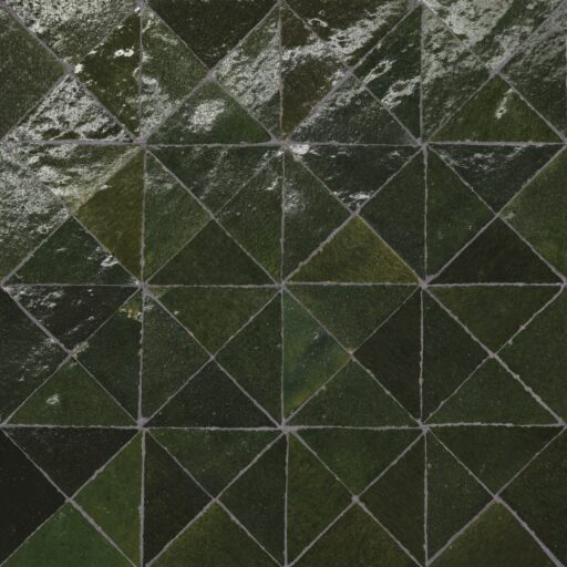 Zagora Triangle Mosaic Vert Mousse Gloss