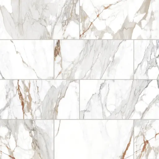 Prati 12" x 24" Polished Porcelain Field Tile in Calacatta Macchia Vecchia