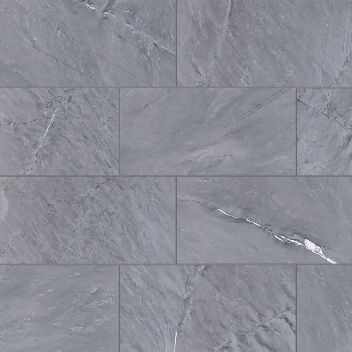 Prati 12" x 24" Polished Field Tile in Breccia Grey