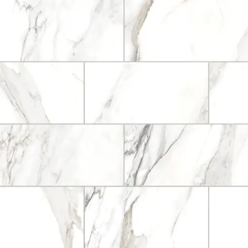 Prati 12" x 24" Honed Porcelain Field Tile in Calacatta Borghini Warm