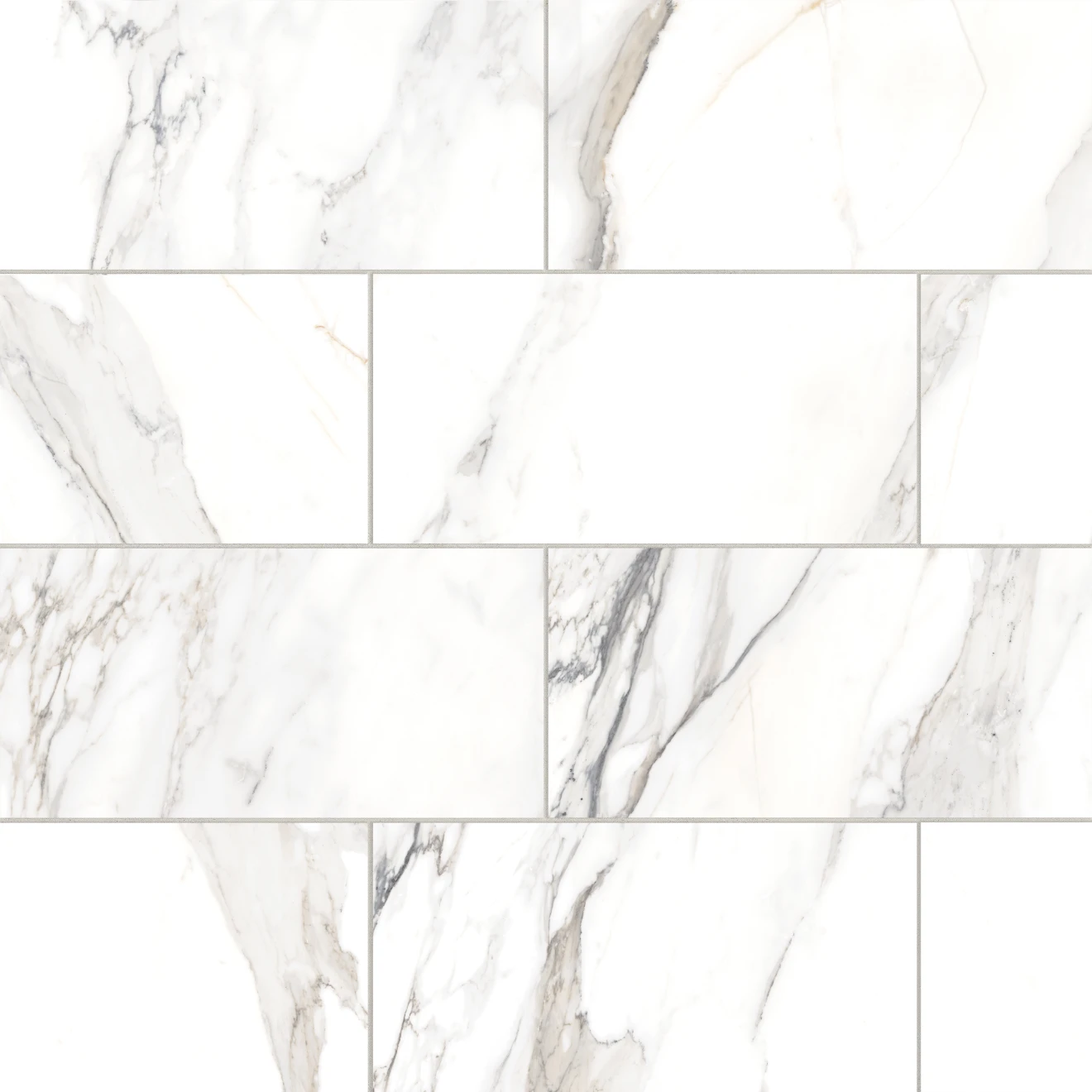Prati 12" x 24" Honed Porcelain Field Tile in Calacatta Borghini Warm