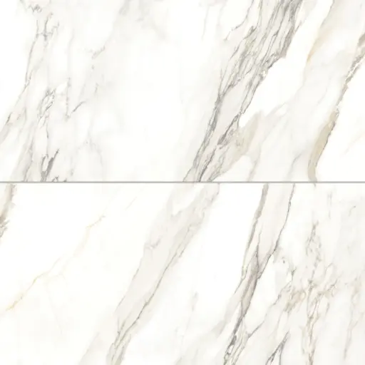 Prati 24" x 48" Polished Porcelain Field Tile in Calacatta Borghini Warm