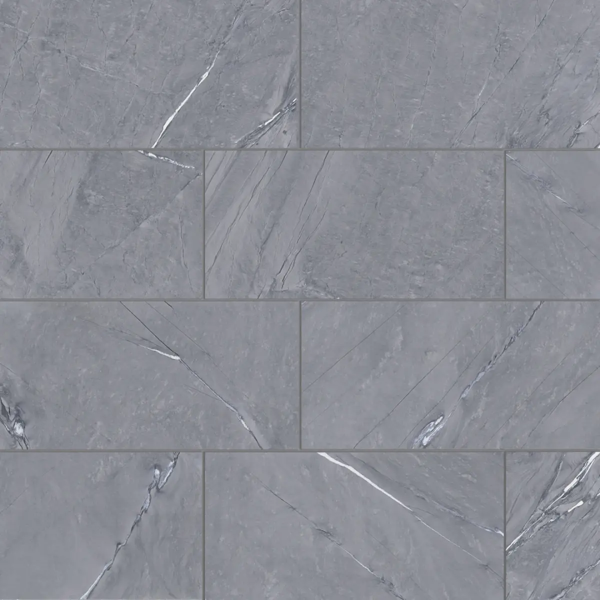 Prati 12" x 24" Honed Porcelain Field Tile in Breccia Grey