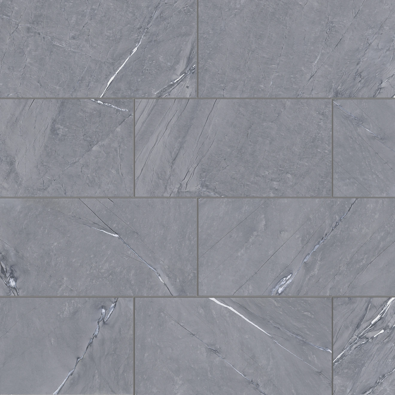 Prati 12" x 24" Honed Porcelain Field Tile in Breccia Grey