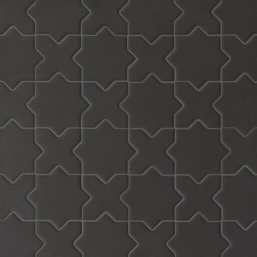 Le Cafe- Cross & Star Mosaic Black Matte