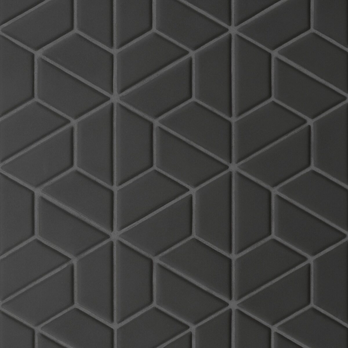 Le Cafe- Half Hexagon Mosaic Black Matte