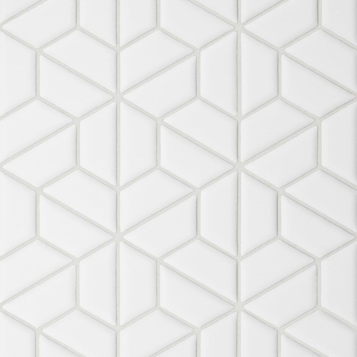 Le Cafe- Half Hexagon Mosaic White Matte