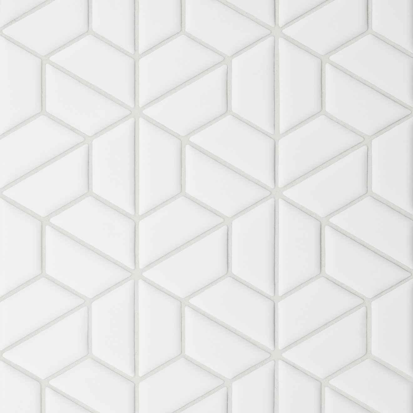 Le Cafe- Half Hexagon Mosaic White Matte