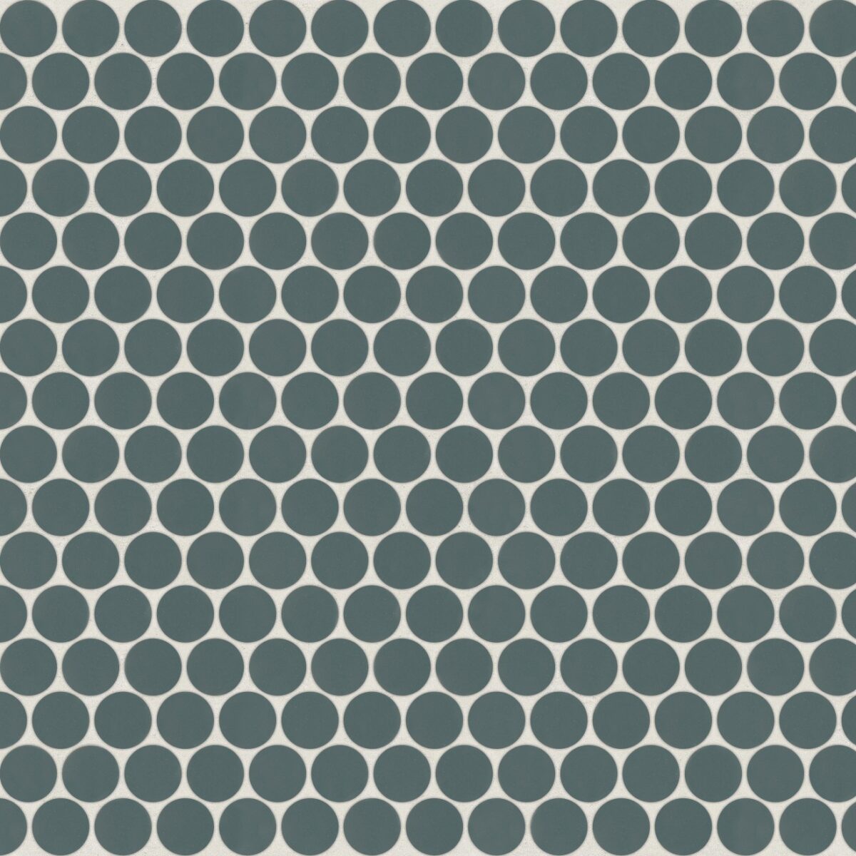 Marin 3/4 inch Penny Mosaic Matte Ocean Teal