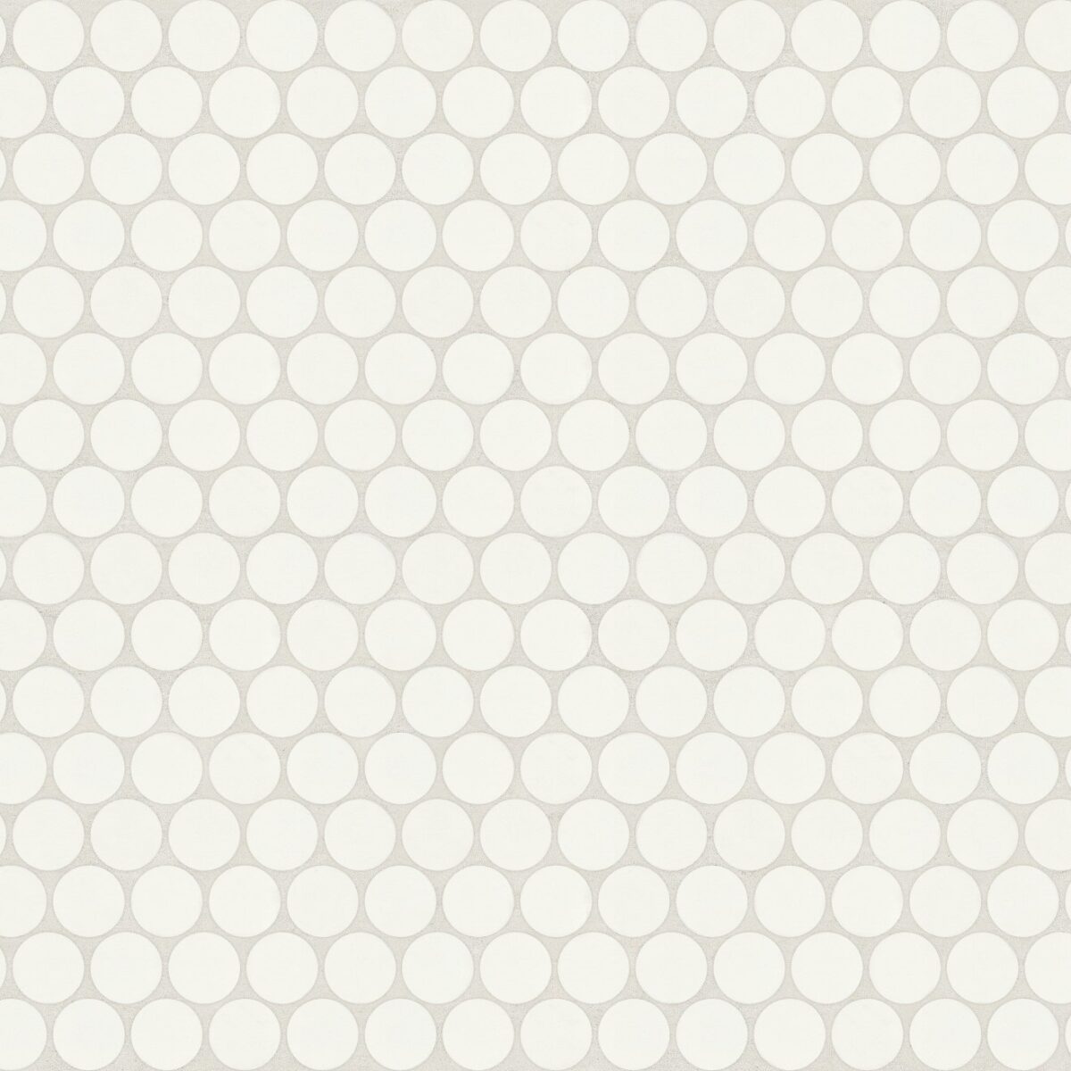 Marin 3/4 inch Penny Mosaic Matte Pearl White
