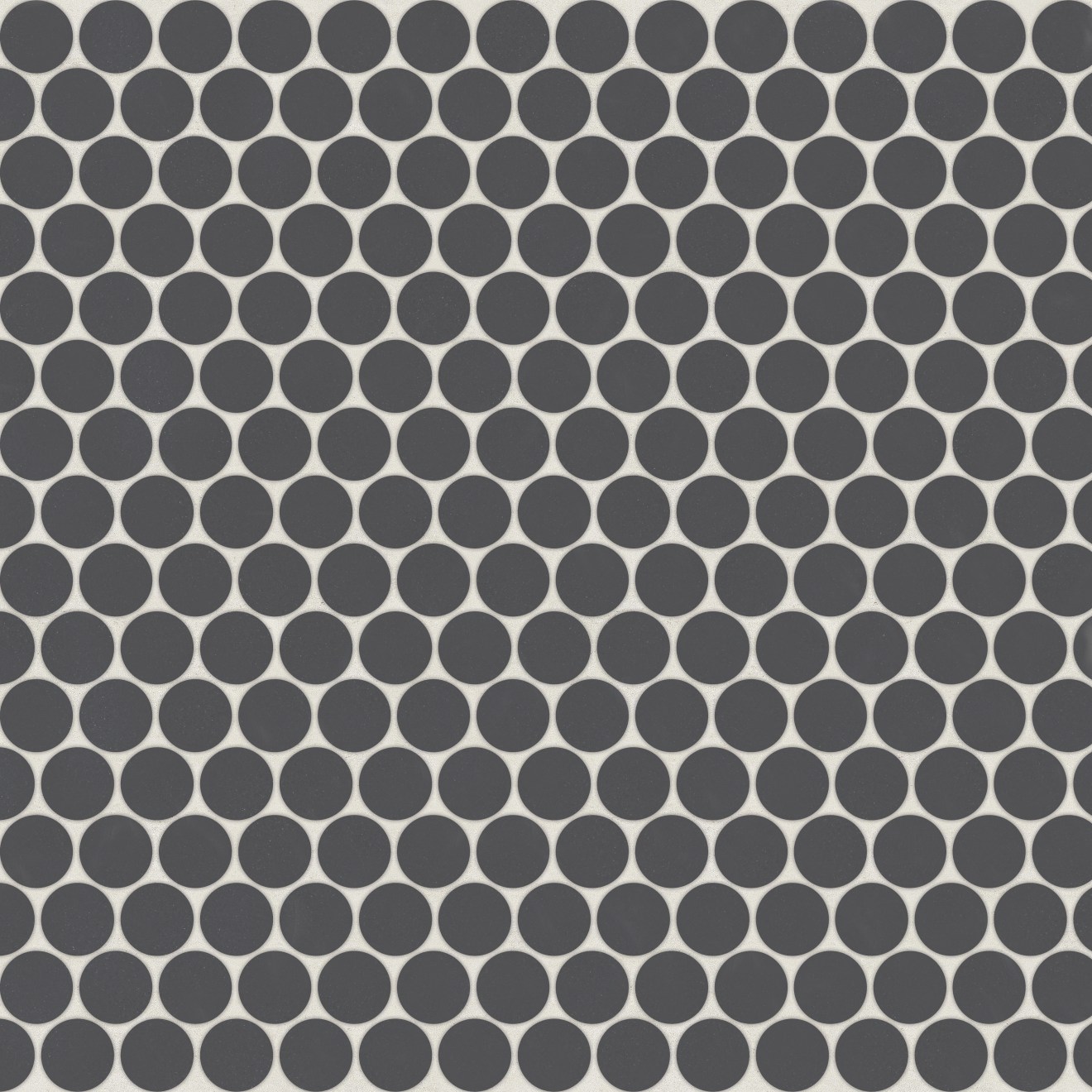 Marin 3/4 inch Penny Mosaic Matte Black Sea