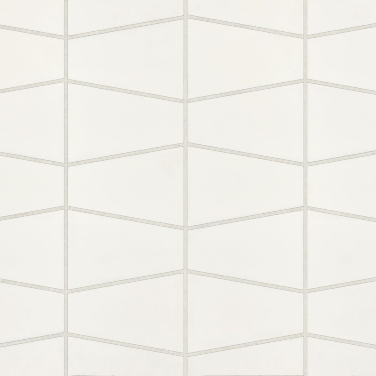 Marin Trapezoid Mosaic Matte Pearl White
