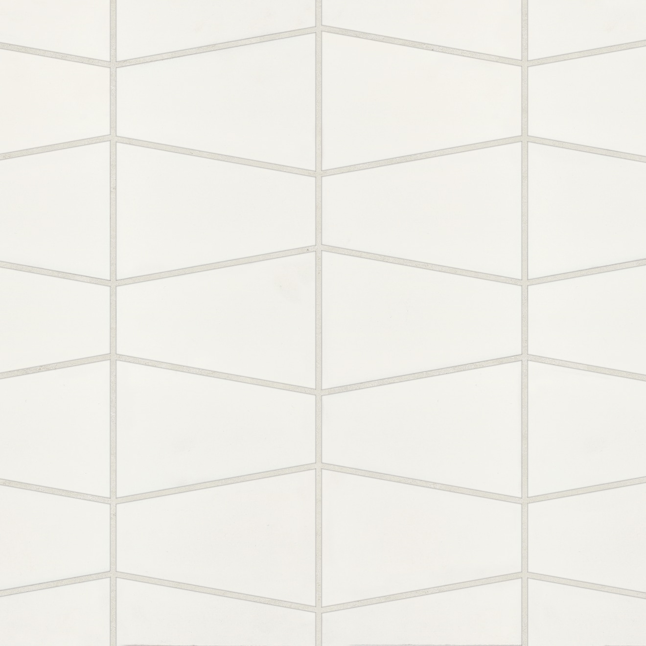 Marin Trapezoid Mosaic Matte Pearl White