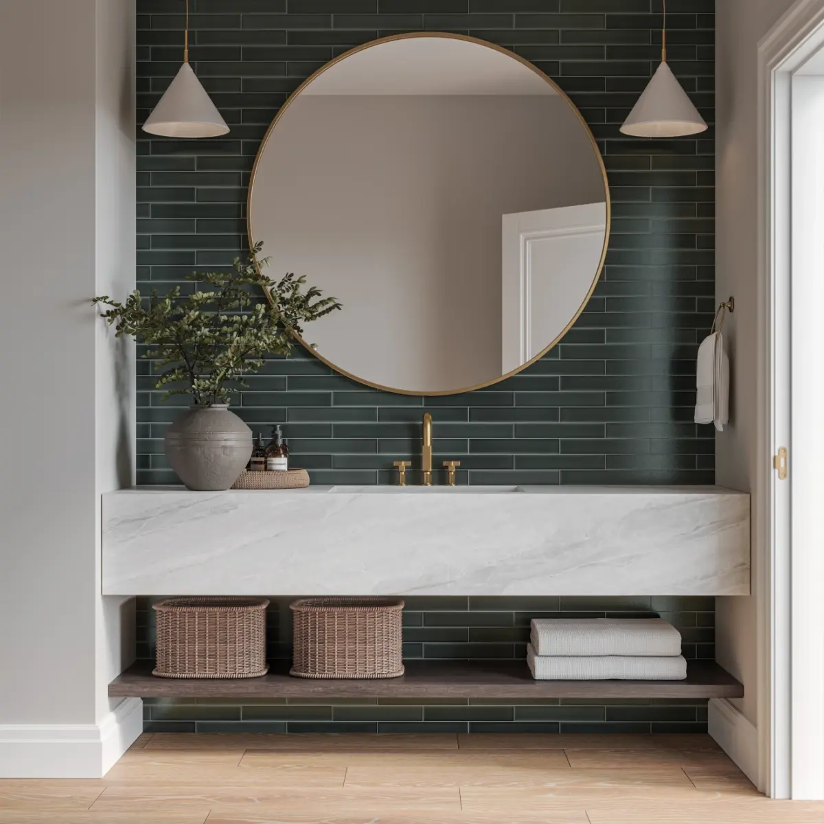 Timberline 10" x 72" Honed Porcelain Wood-Look Field Tile in Birch - Image 3