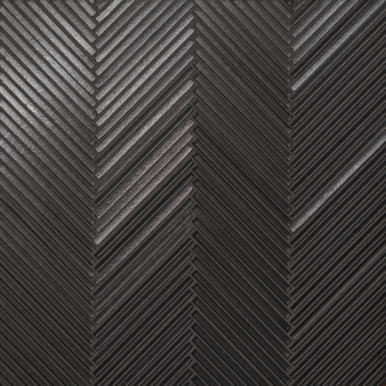 Kaikos Skinny Chevron All Glass Mosaic Brown Matte