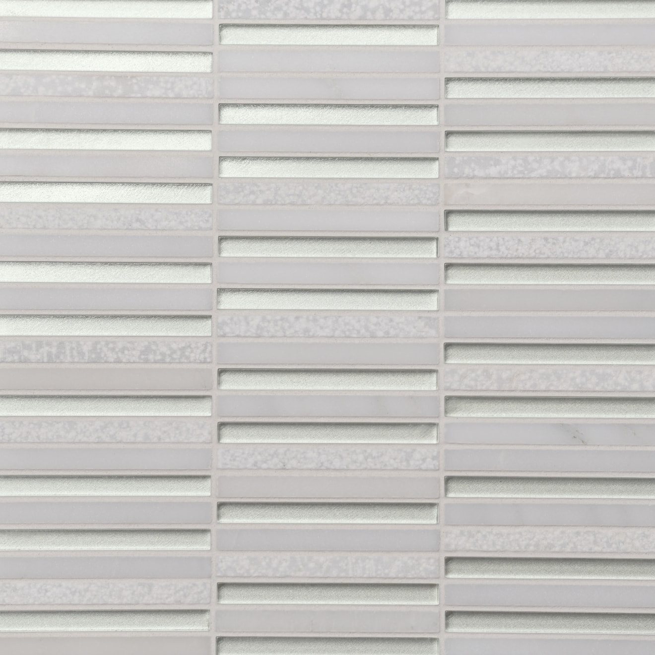 Kaikos 3/8x4 Stacked Gls/Stn Mosaic Pearl & Oriental White