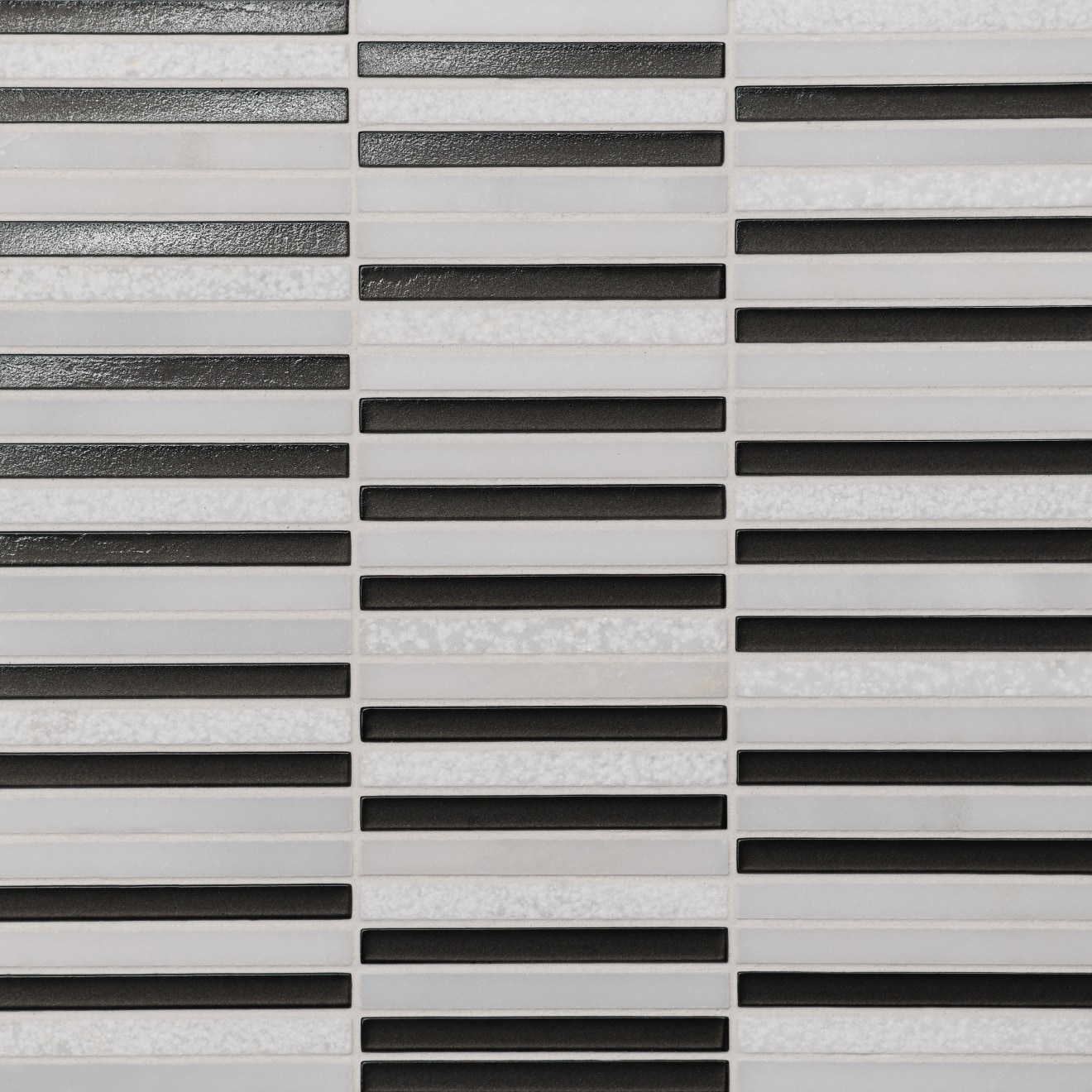 Kaikos 3/8x4 Stacked Gls/Stn Mosaic Brown & Oriental White