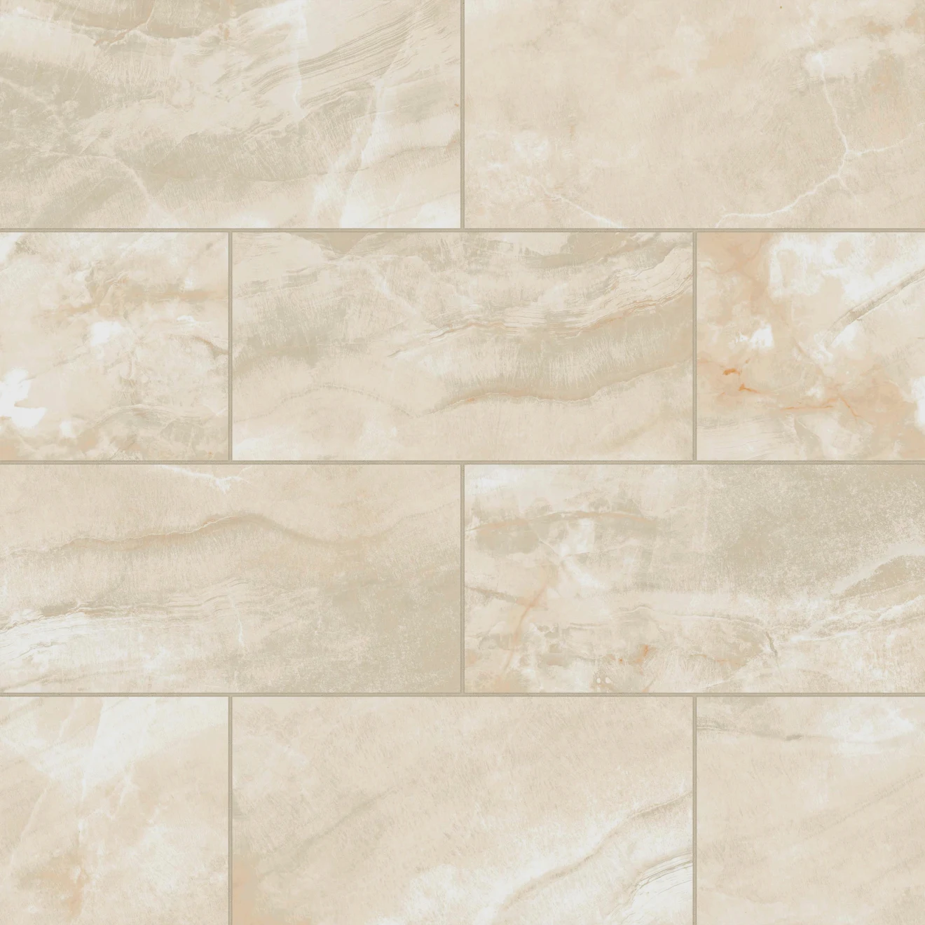 Gemma 12" x 24" Honed Porcelain Field Tile in Beige Onyx