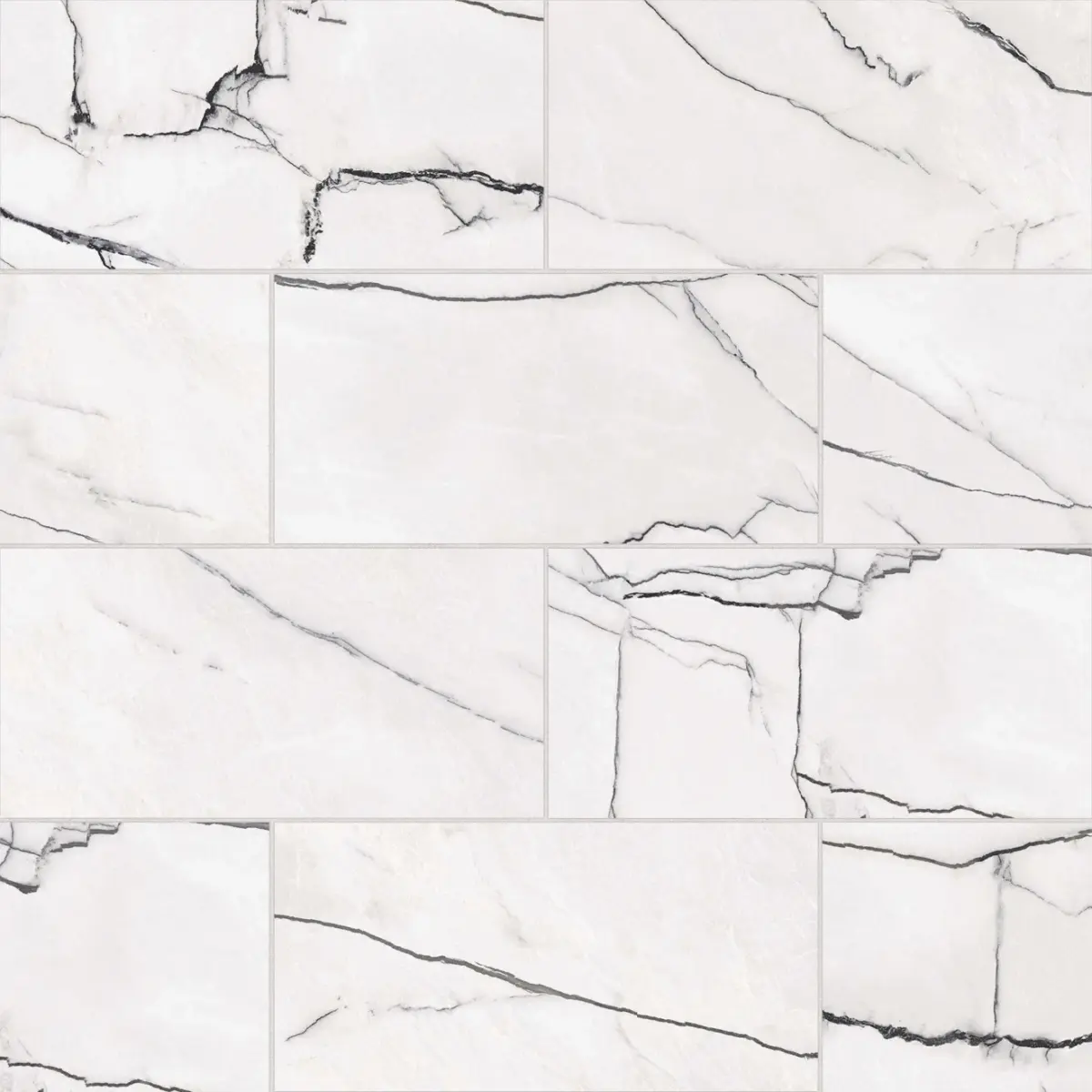 Gemma 12" x 24" Honed Porcelain Field Tile in Bianca