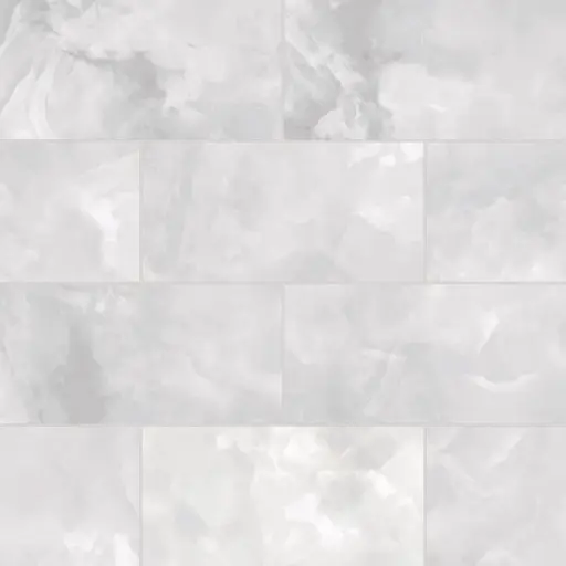 Gemma 12" x 24" Honed Porcelain Field Tile in White Onyx