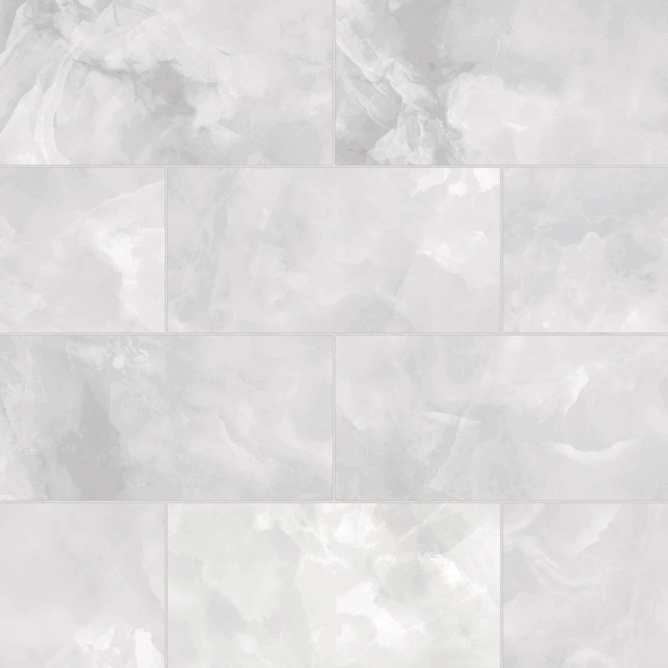 Gemma 12" x 24" Honed Porcelain Field Tile in White Onyx
